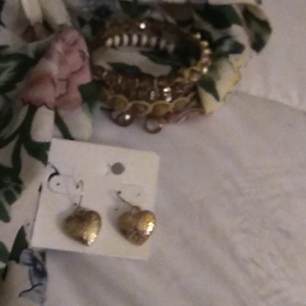 Earrings and bracelet